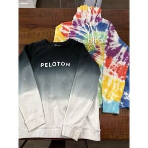 Peloton Spiritual Workout Comfort Tie Dye Hoodie Medium & Ombre Lot Of 2